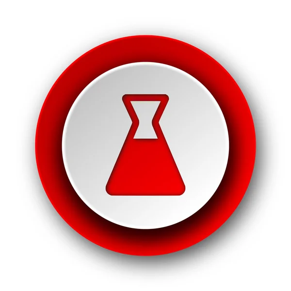 Laboratoire rouge moderne icône web sur fond blanc — Photo