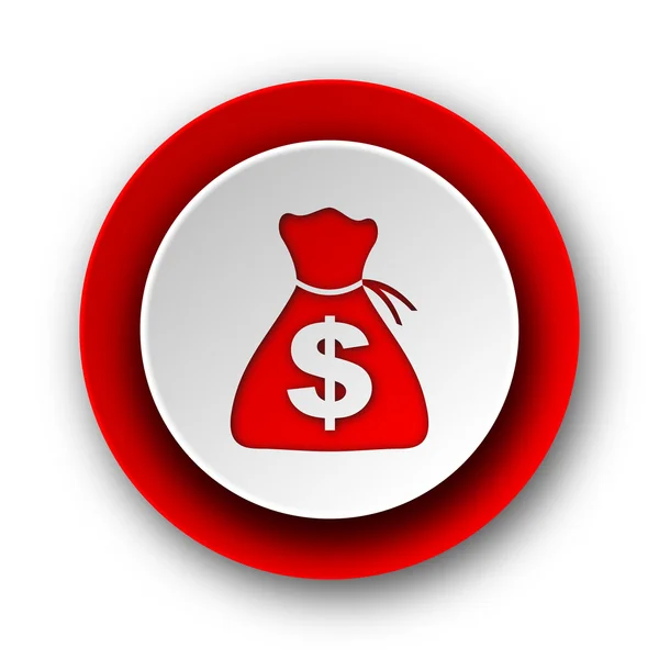 Money red modern web icon on white background — Stock Photo, Image