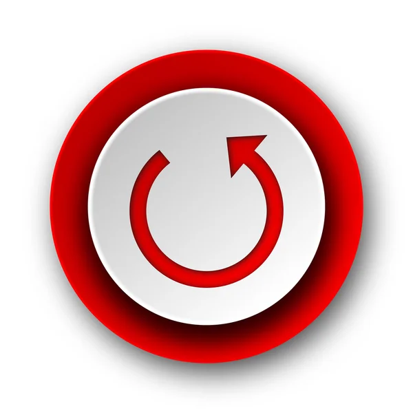 Girar ícone web moderno vermelho no fundo branco — Fotografia de Stock