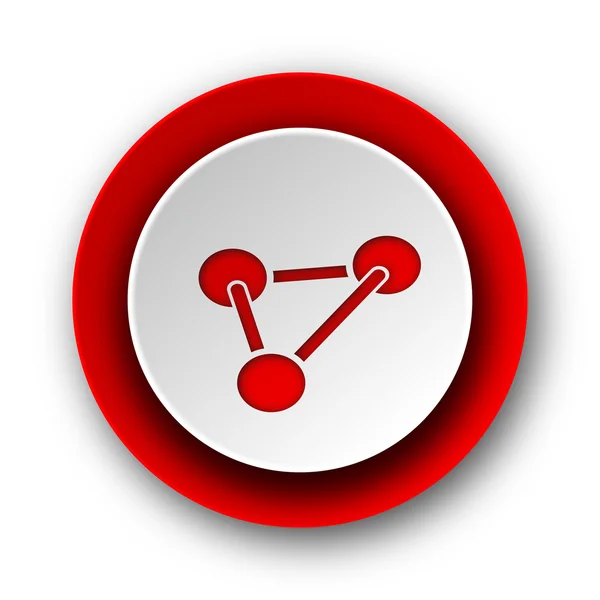 Chemie rode moderne web pictogram op witte achtergrond — Stockfoto