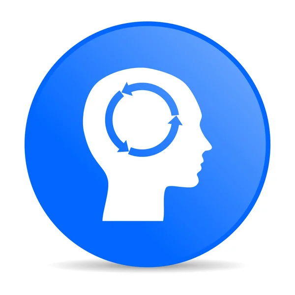 Head internet blue icon — Stock Photo, Image