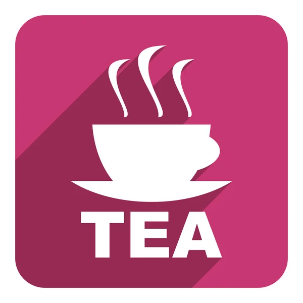 Teetasse flach Symbol — Stockfoto