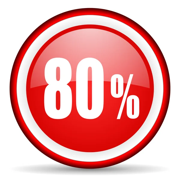 Ikona webové 80 procent — Stock fotografie