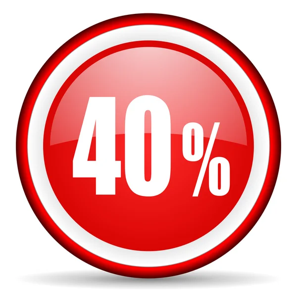 40 percent web icon — Stock Photo, Image