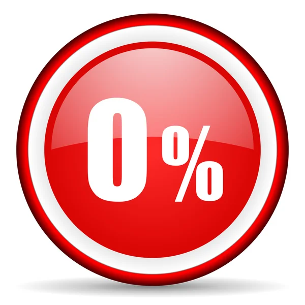 0 percent web icon — Stock Photo, Image