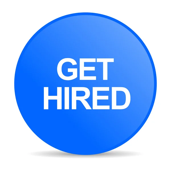 Get hired internet blue icon — Stock Photo, Image