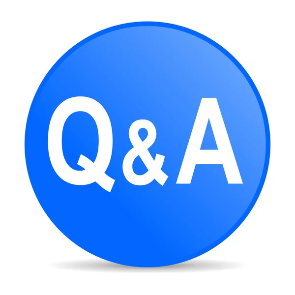 Question answer internet blue icon — Stock Photo, Image