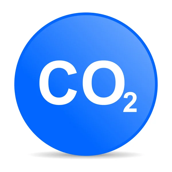 Blaues Symbol für Kohlendioxid im Internet — Stockfoto