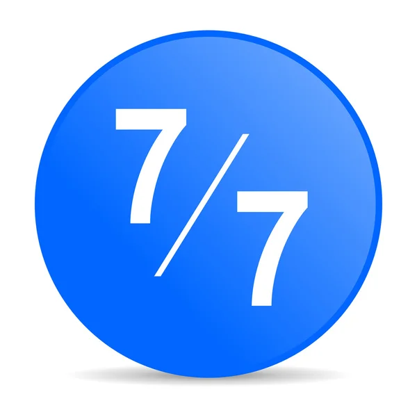 7 на 7 інтернет синя іконка — стокове фото