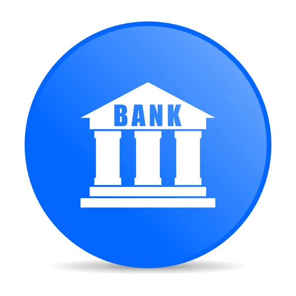 Банк інтернет синій значок — стокове фото