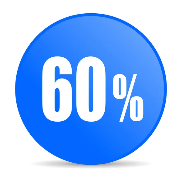 60 percent internet blue icon — Stock Photo, Image