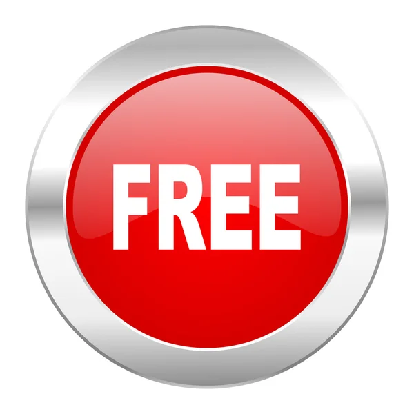 Free red circle chrome web icon isolated — Stock Photo, Image