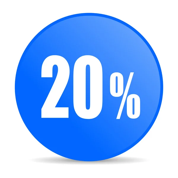 20 percent internet blue icon — Stock Photo, Image