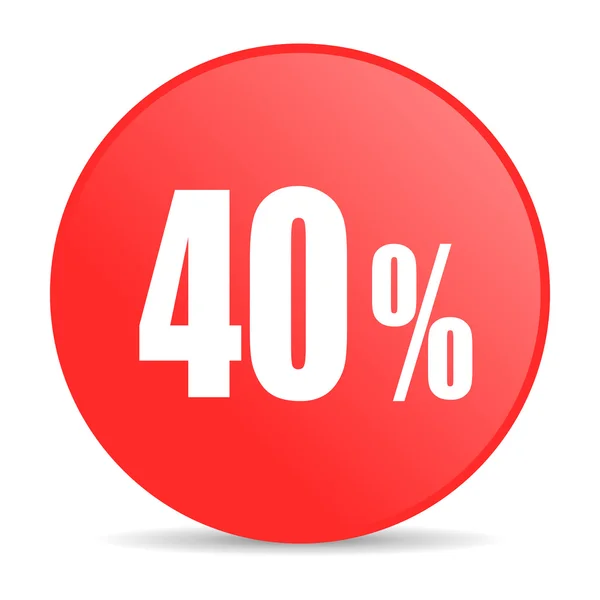 Εικονίδιο web 40 τοις εκατό — Φωτογραφία Αρχείου