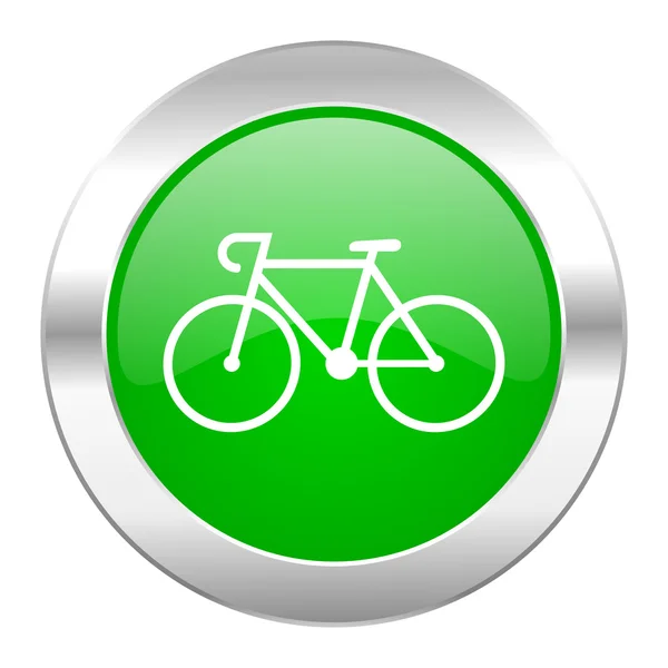 Vélo cercle vert icône web chrome isolé — Photo