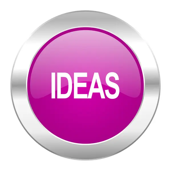 Ideas círculo violeta cromo web icono aislado —  Fotos de Stock