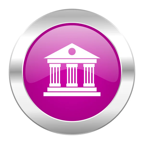 Museum violet circle chrome web icon isolated — Stock Photo, Image