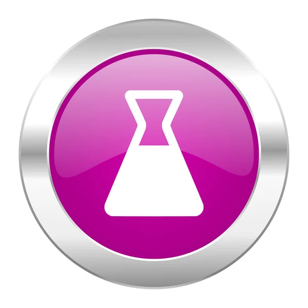 Laboratoriet violett chrome web cirkelsymbolen isolerade — Stockfoto