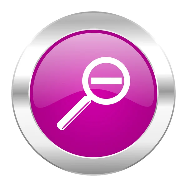 Lentille violet cercle chrome icône web isolé — Photo