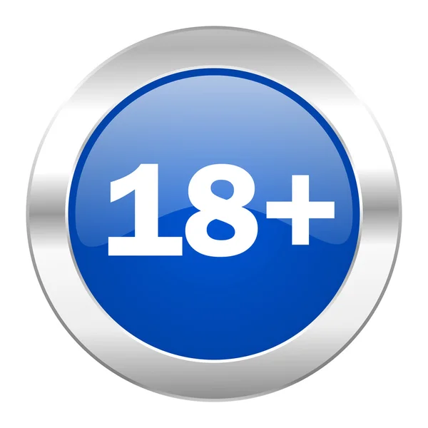Adults blue circle chrome web icon isolated — Stock Photo, Image