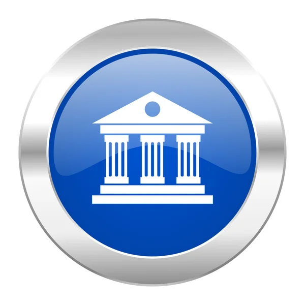 Museum blue circle chrome web icon isolated — Stock Photo, Image