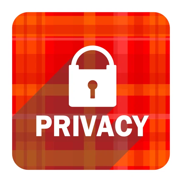 Privacy icona piatta rossa isolata — Foto Stock