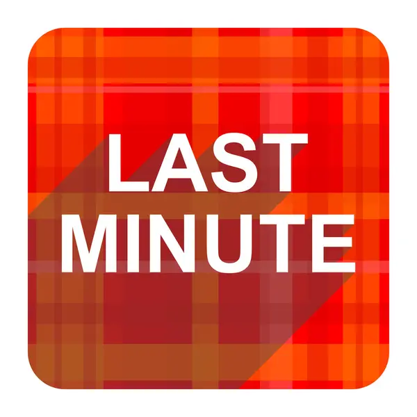 Last minute red flat icon isolated — Stock Photo, Image