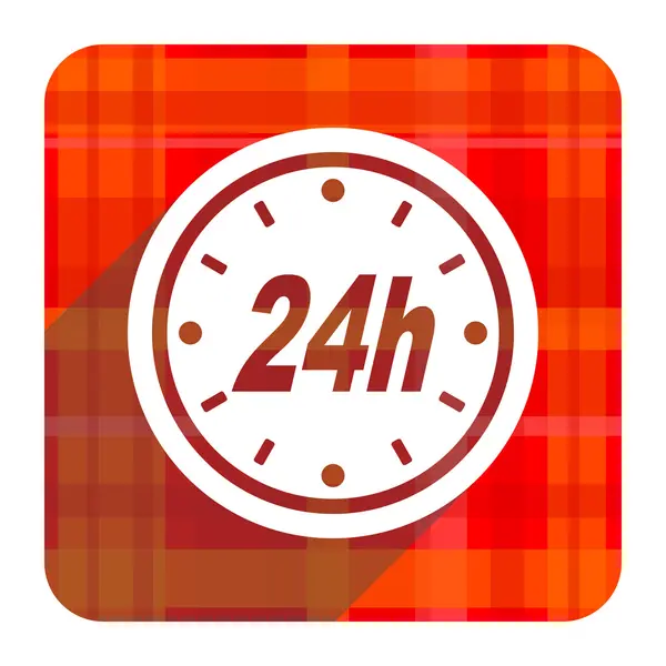 24h लाल फ्लैट प्रतीक अलग — स्टॉक फ़ोटो, इमेज