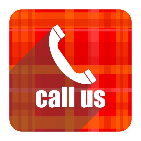 Call us red flat icon isolated — Stock Photo, Image