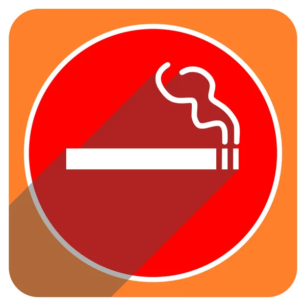 Cigarette red flat icon isolated — Stock Photo, Image