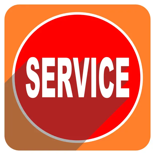 Service red flat icon isolated — Stock Photo, Image