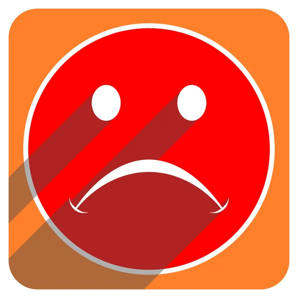 Cry red flat icon isolated — Stock Photo, Image