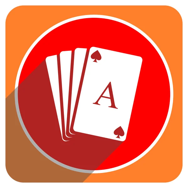 Cartão vermelho ícone plano isolado — Fotografia de Stock