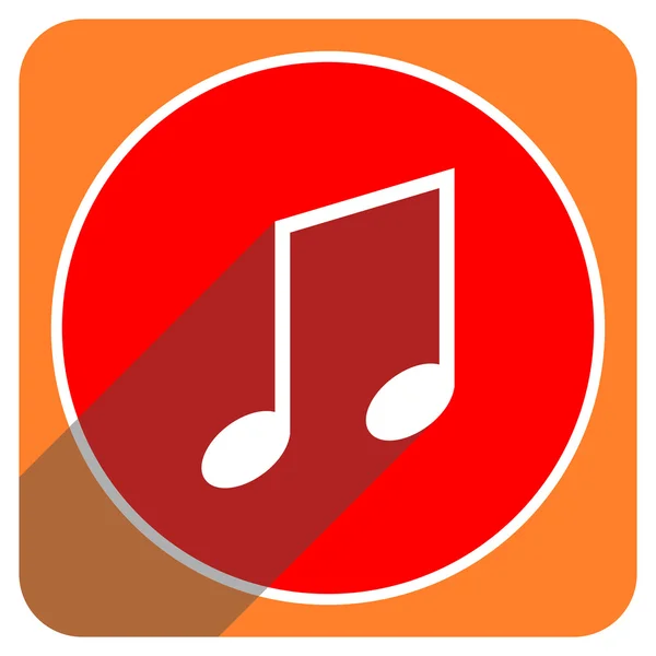 Music red flat icon isolated — Stock Photo, Image