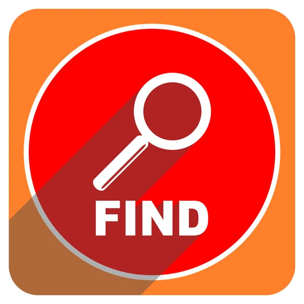 Find red flat icon isolated — Stock Photo, Image
