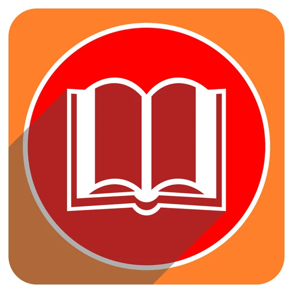 Book red flat icon isolated — Stock Photo, Image