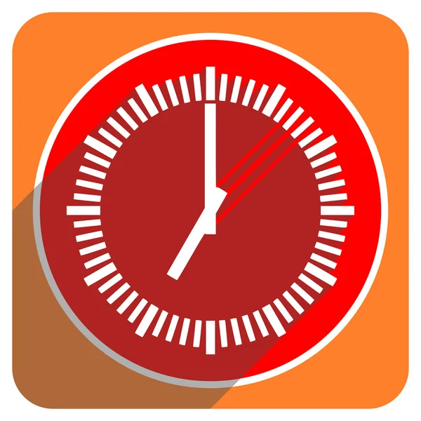 Tiempo icono plano rojo aislado —  Fotos de Stock