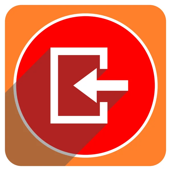 Voer rode platte pictogram geïsoleerd — Stockfoto