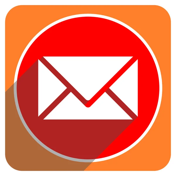 Email piros lapos ikon elszigetelt — Stock Fotó