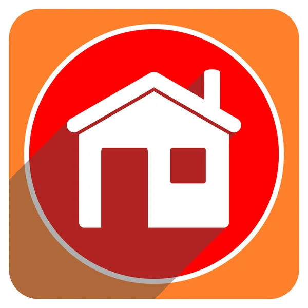 House red flat icon isolated — Stock Photo, Image