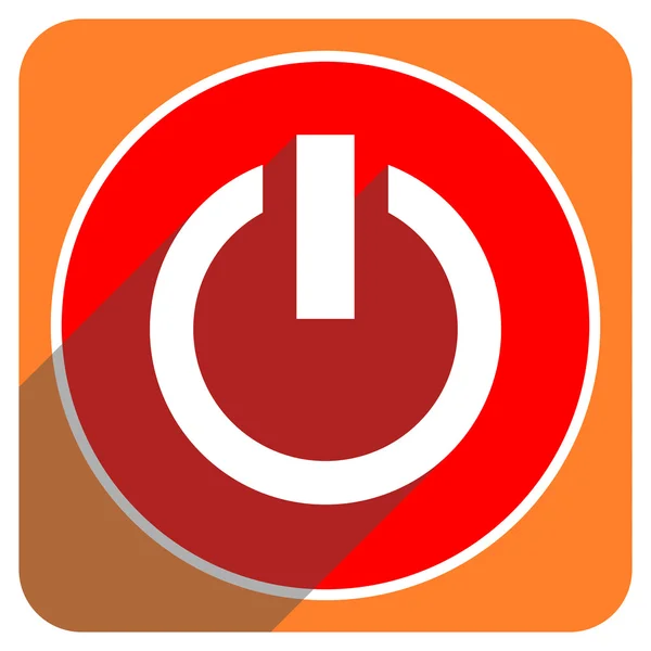 Power red flat icon isolated — Stock Photo, Image