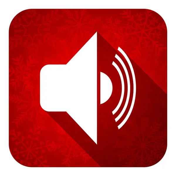 Volume flat icon, christmas button, music sign — Stock Photo, Image