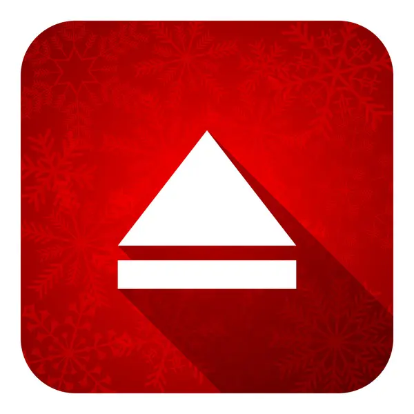 Platte pictogram, Kerstmis knop uitwerpen, open teken — Stockfoto