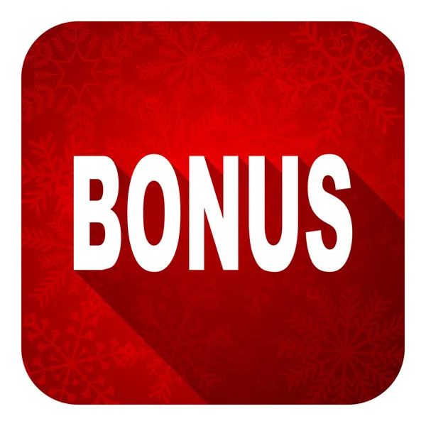 Bonus flat icon, christmas button — Stock Photo, Image