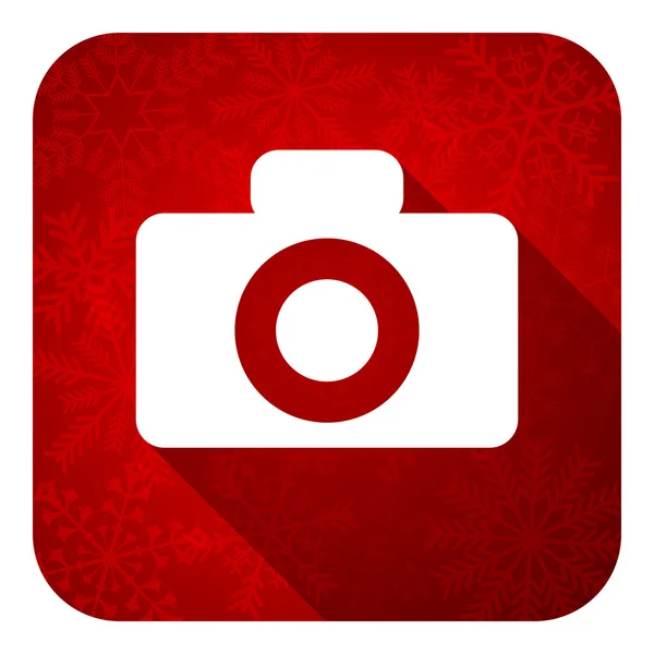 Иконка камеры, рождественская кнопка — стоковое фото