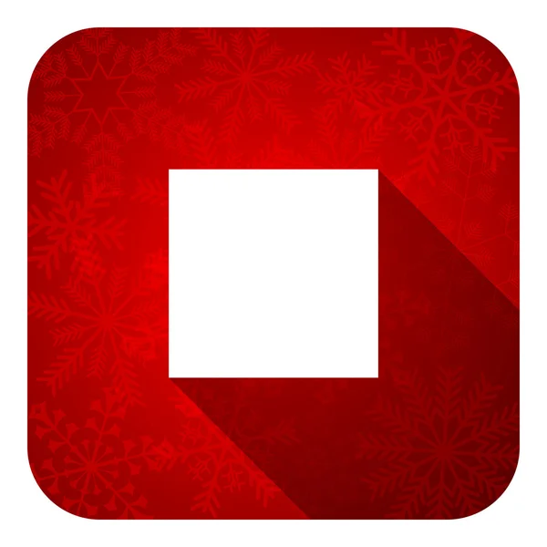 Stoppa flat ikonen, jul-knappen — Stockfoto