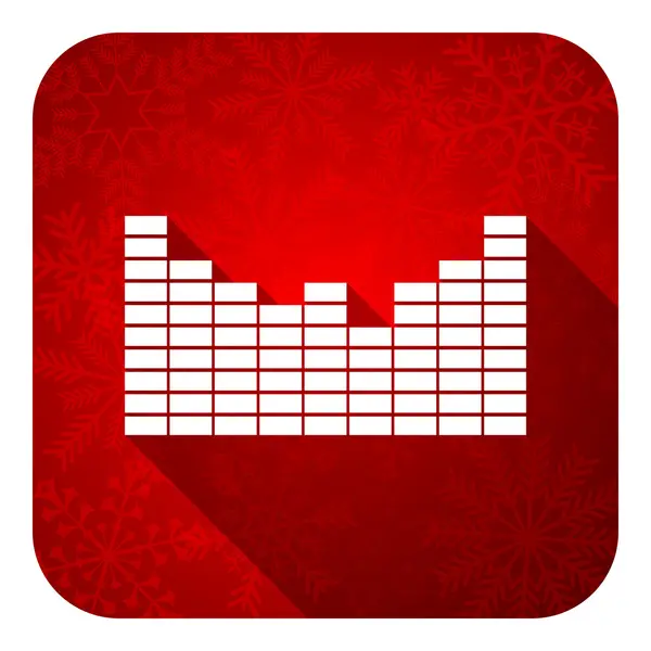 Platte geluidspictogram, Kerstmis knop — Stockfoto