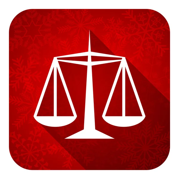 Justiça ícone plana, botão de Natal, sinal de lei — Fotografia de Stock