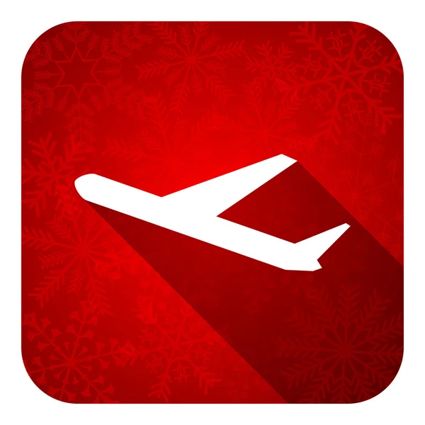 Salidas icono plano, botón de navidad, señal de avión —  Fotos de Stock
