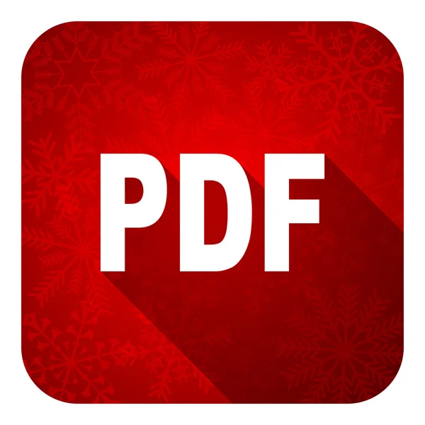 Pdf icona piatta, pulsante di Natale — Foto Stock
